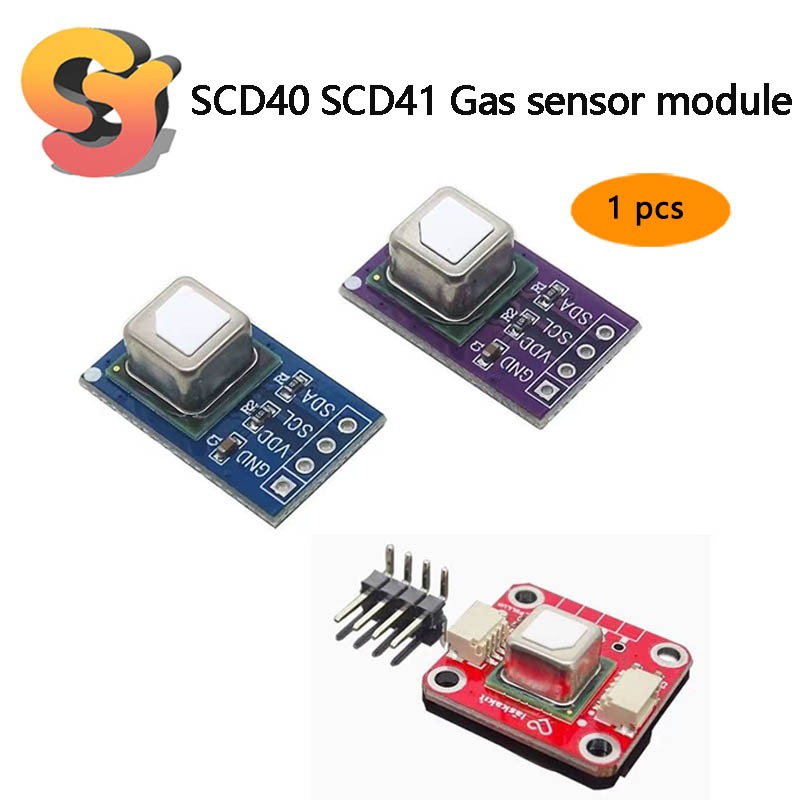 [สต๊อกพร้อม] 1 ชิ้น SCD40 SCD41 การตรวจจับโมดูลเซ็นเซอร์ก๊าซ CO2 ...
