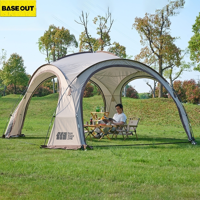 BASE OUT Outdoor Canopy Camping พร้อมสิ่งอำนวยความสะดวกกันฝนและกันแดด ...