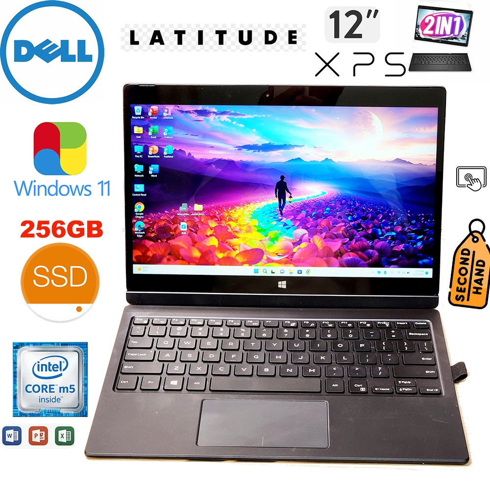 ใช้ Dell Latitude 7275 XPS Intel Core M5 256GB SSD 8GB RAM Windows 11 ...