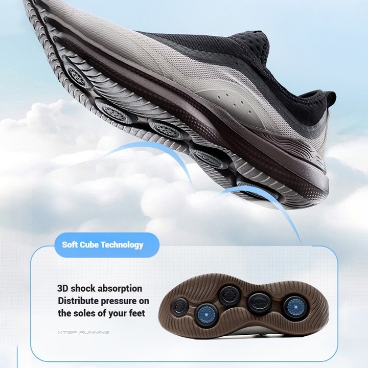 XTEP Soft Cube รองเท้าวิ่ง Breathable สบายรองเท้าผ้าใบสวมใส่น้ําหนักเบากลางแจ้ง Commuter รองเท้าสําหรับผู้หญิงผู้ชาย — รองเท้ากีฬา แบรนด์ Xtep ของแท้ 100% เช็คราคาจาก Shopee Lazada thumbnail 2