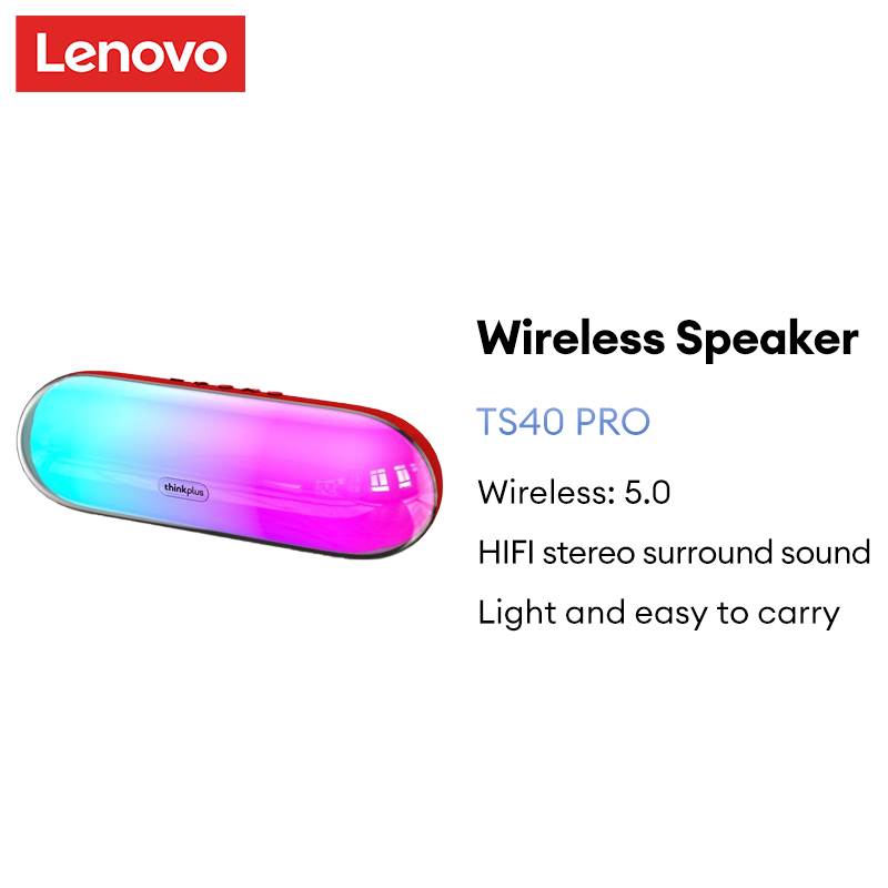 Lenovo TS40 Pro ลําโพงบลูทูธไร้สาย HIFI สเตอริโอ แบบพกพา กันน้ํา ลําโพง ...