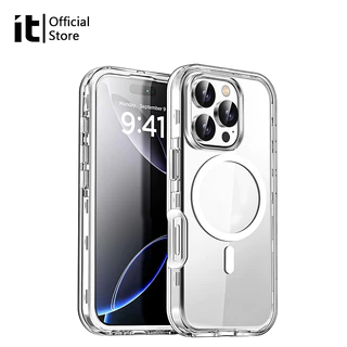 โปรโมชั่น Flash Sale : it เคสสําหรับ ไอโฟน 16 15 14 13 12 11แม่เหล็กเคสใสเข้ากันได้ กันกระแทกการป้องกันเกรดทหารชัดเจน  case 17Air