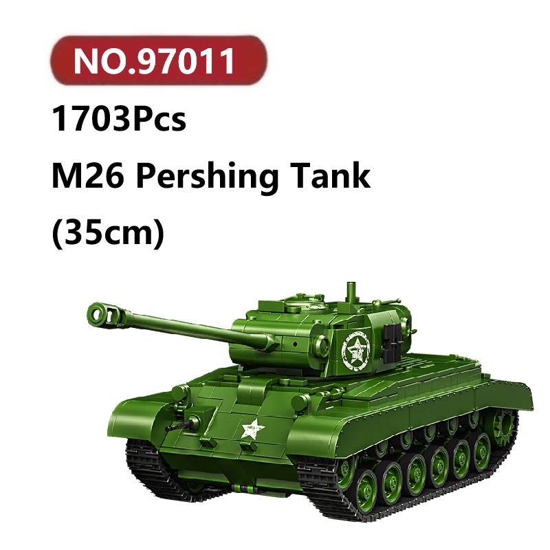 M26 Pershing รถถังหลัก เข้ากันได้ตัวต่อเลโก้ 1703ชิ้น 12GO Tank เลโก้ ...