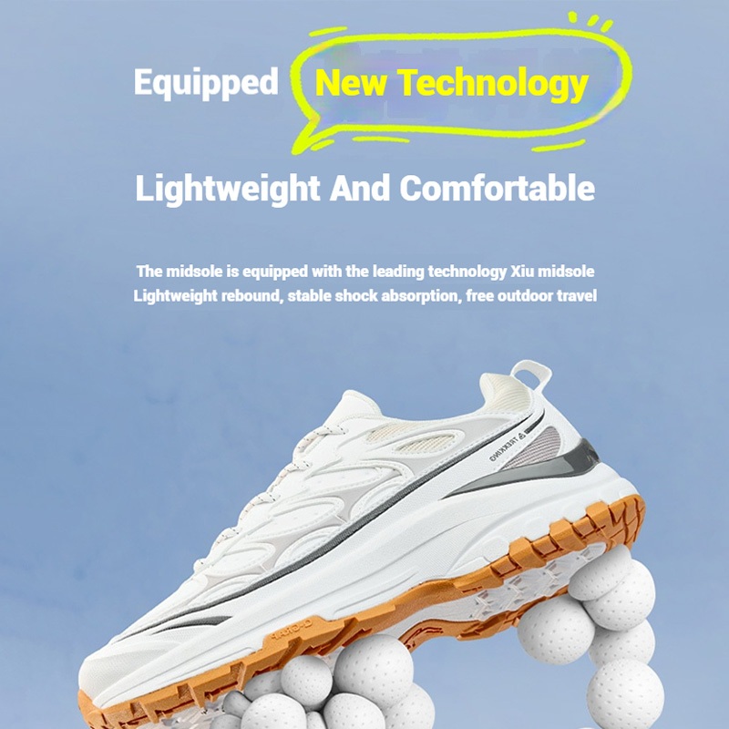 Qiaodan Lvcheng รองเท้าวิ่งผู้หญิงหนา Shock Absorption หนังกันน้ํา Retro QXB022244240ร — รองเท้ากีฬา แบรนด์ Qiaodan ของแท้ 100% เช็คราคาจาก Shopee Lazada thumbnail 3