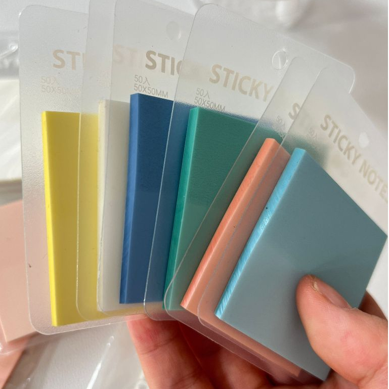 โอยา | Macaron Color Block Post-it Notes โปร่งแสงสัตว์เลี้ยง Notes ...