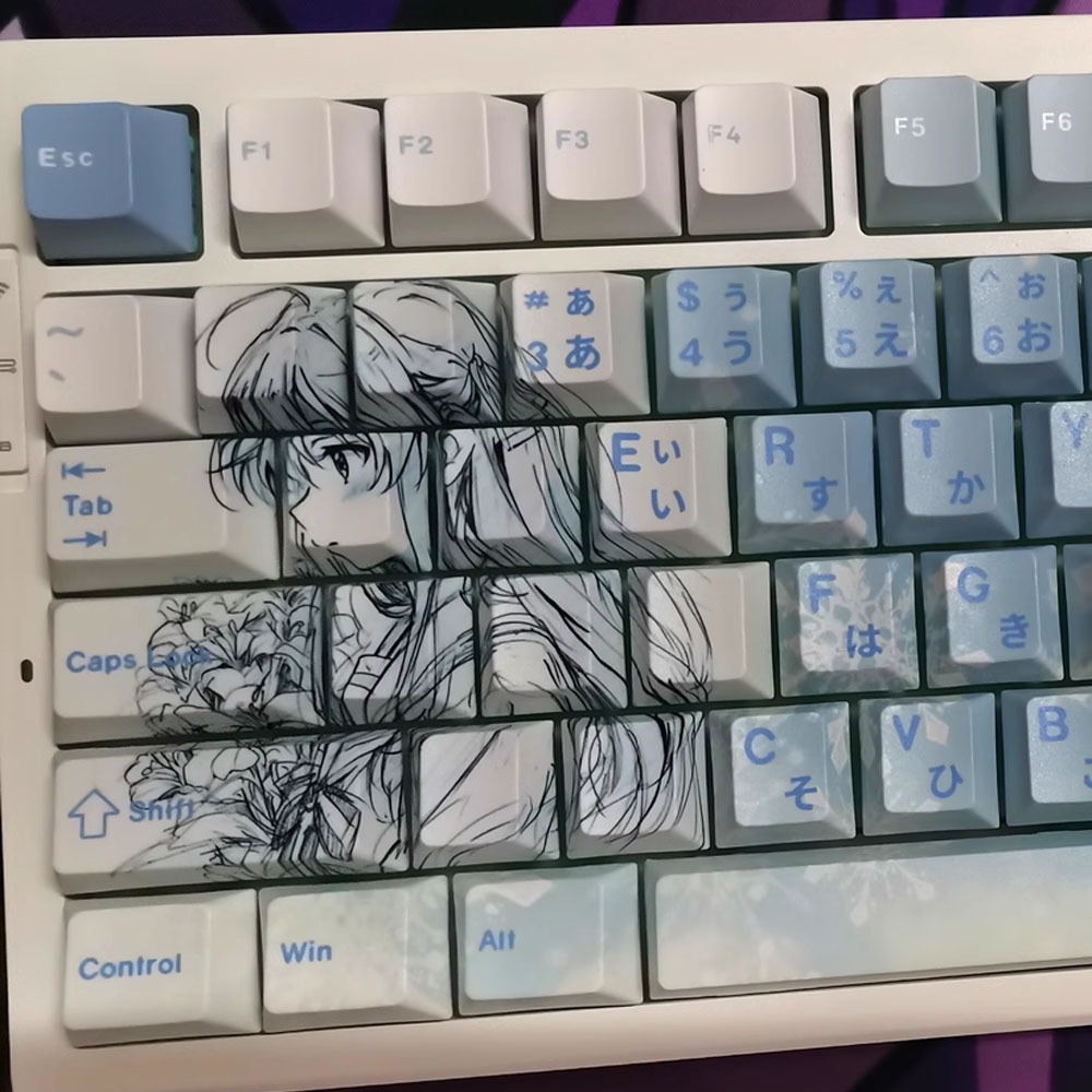 Yukino Keycaps โปรไฟล์เชอร์รี่ PBT ห้าด้าน Dye Sublimation Mechanical ...