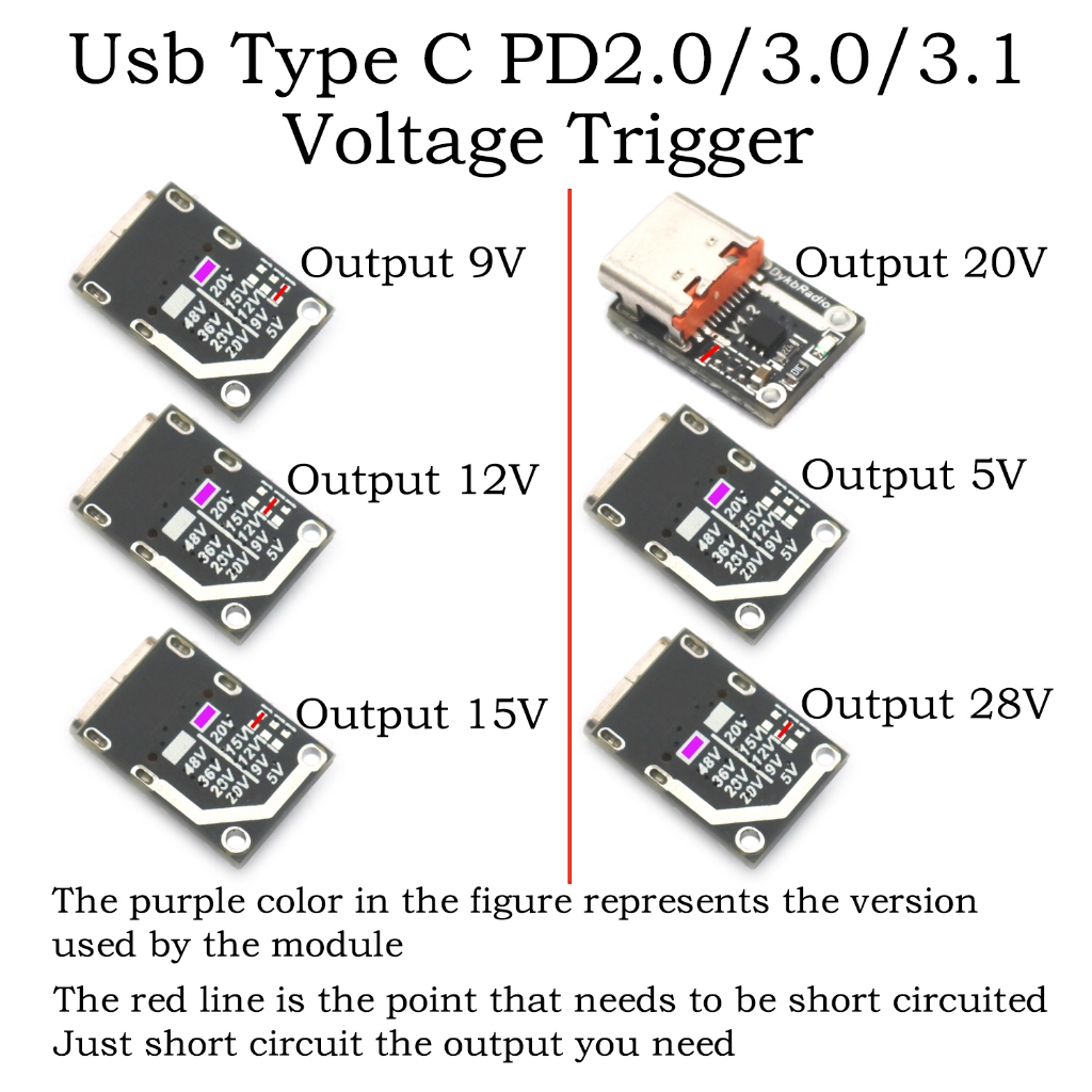140W 5A USB TYPE-C PD Decoy QC PD3.1 แรงดันไฟฟ้าทริกเกอร์อะแดปเตอร์ 5V ...