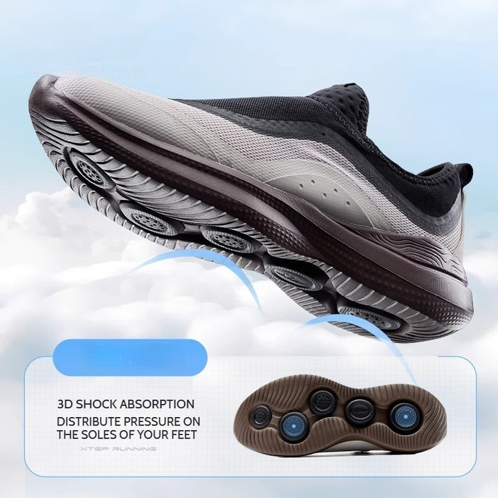 【xtep】 RUNSOFT 丨รองเท้าผ้าใบแบบไม่มีเชือกผูก — รองเท้ากีฬา แบรนด์ Xtep ของแท้ 100% เช็คราคาจาก Shopee Lazada - รูปที่ 1