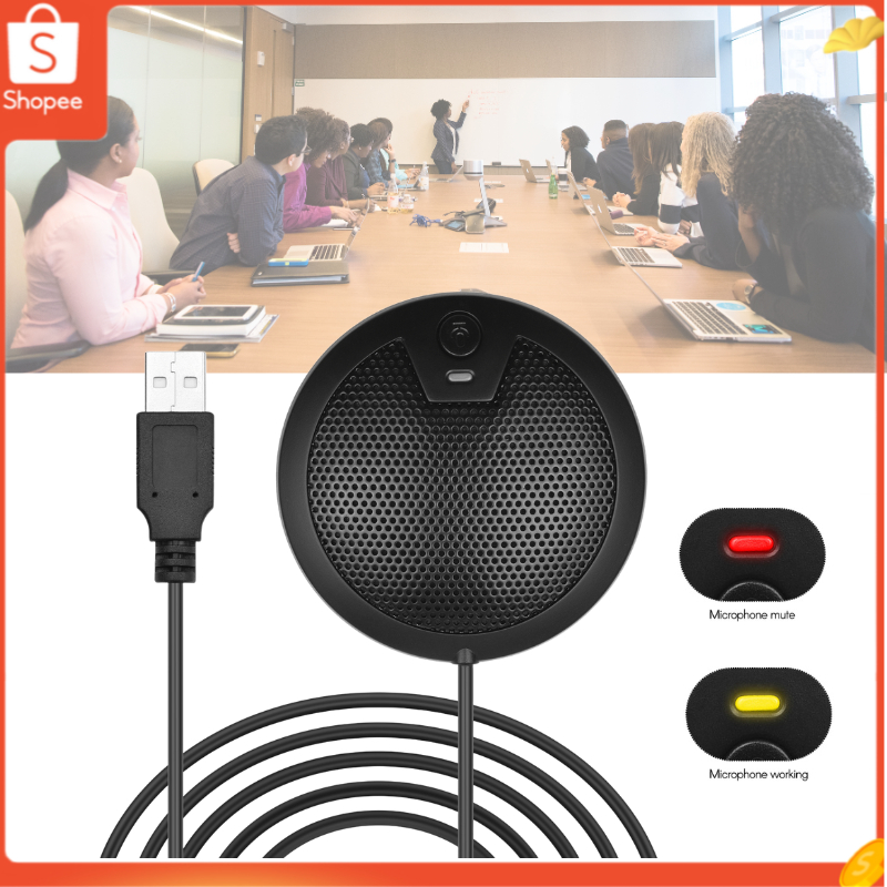 Andoer ไมโครโฟนคอนเดนเซอร์ Usb 360 องศา พร้อมสายเคเบิลยาว 2 เมตร ปลั๊ก Type-C สําหรับคอมพิวเตอร์ วิดีโอ ประชุมออนไลน์ สอน เล่นเกม บันทึกวิดีโอ