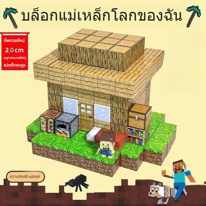 บล็อกแม่เหล็ก Minecraft บล็อกแม่เหล็กที่สามารถแปลงร่างได้ ชุดประกอบ MC ...