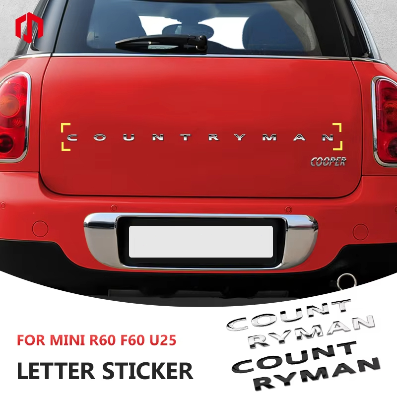 3d Trunk โลโก้สติกเกอร์โลหะสําหรับ MINI Countryman U25 R60 F60 Tail ...