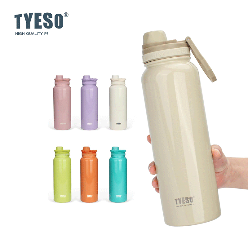 TYESO แก้วเก็บความเย็น สแตนเลส กระบอกน้ำเก็บอุณหภูมิ 600ml 750ml 1050ml 1200ml เก็บร้อนเย็น กันรั่ว ขวดน้ำพกพา สำหรับออกกำลังกาย 8706C 8709C 8724 8725