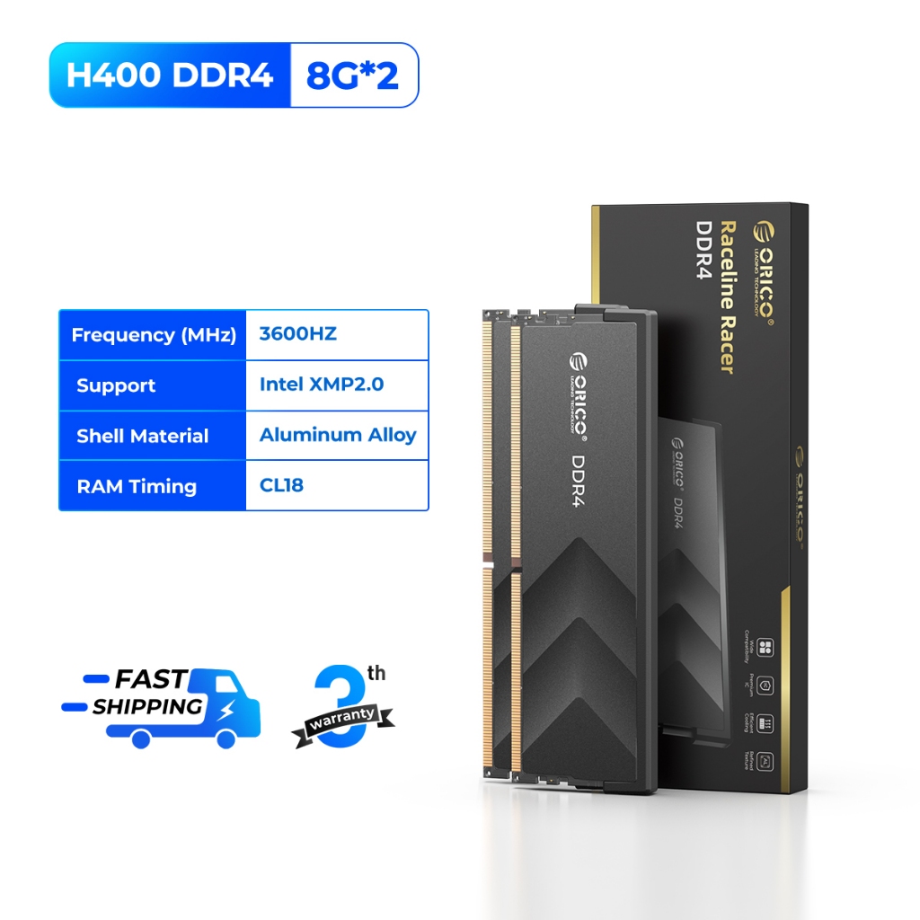 ORICO Raceline Racer 16GB 32GB (8GBx2) DDR4 3200MHz 3600MHz RAM PC