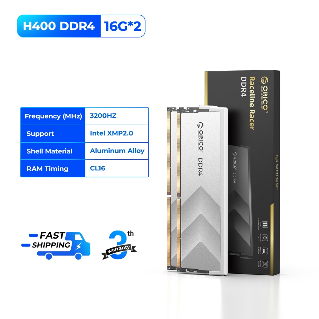 ORICO Raceline Racer 16GB 32GB (8GBx2) DDR4 3200MHz 3600MHz RAM PC