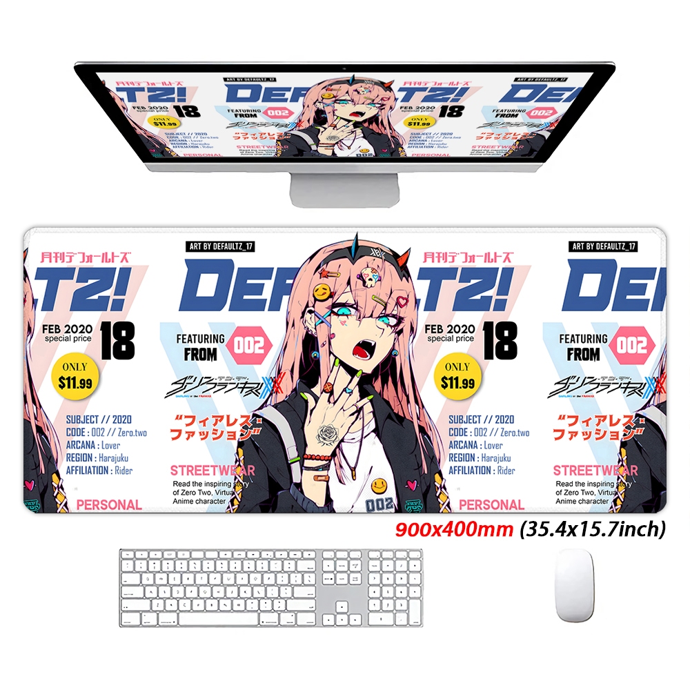 แผ่นรองเมาส์ Anime Girl Zero Two Personalized Mousepad แผ่นรองเมาส์ขนาด ...