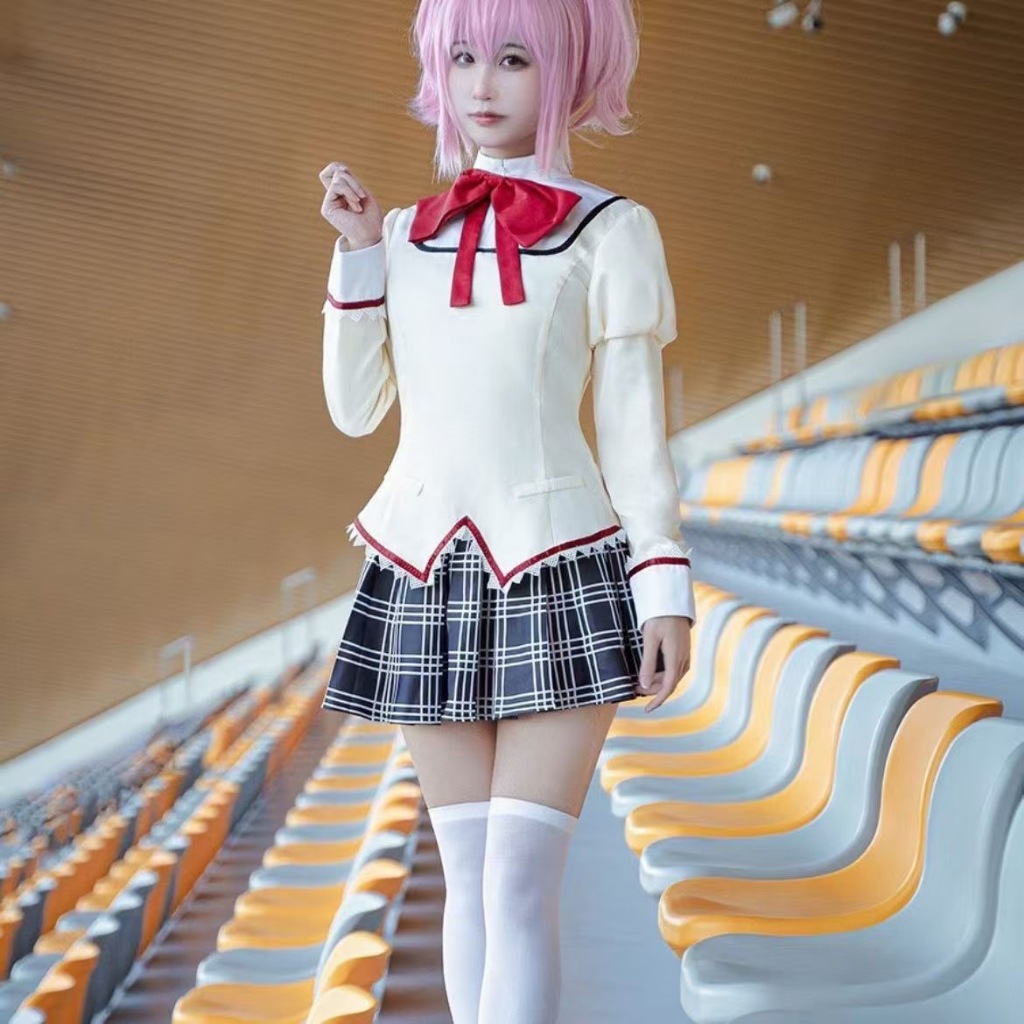 Puella Magi Madoka Magica Cos ชุดนักเรียน Lu Mu หยวน Xiaomei Yan Meishu ...