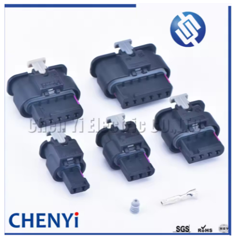 2 3 4 5 6 Pin Auto หญิงสายไฟ Reversing Radar Plug สําหรับ A4 A6L Golf ...