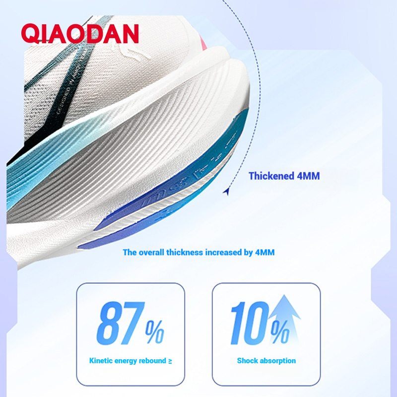Qiaodan Feiying PB3 Pro รองเท้าวิ่งผู้ชาย Professional แผ่นคาร์บอน Breathable Bouncy QDB023251299ทีที — รองเท้ากีฬา แบรนด์ Qiaodan ของแท้ 100% เช็คราคาจาก Shopee Lazada thumbnail 7