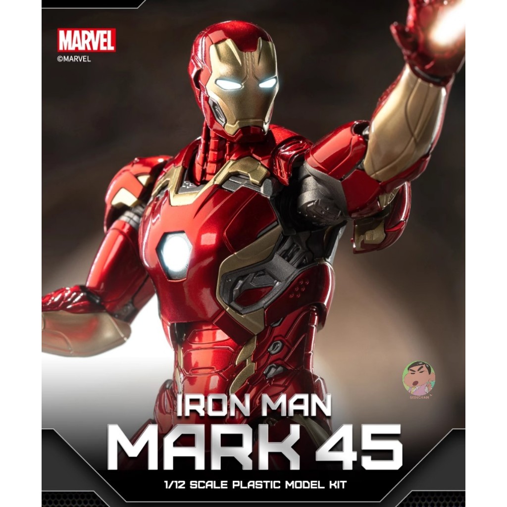 Kit De Montage HiPlay Fondjoy Iron Man MK46 1/12 - Maquette Détaillée à Assembler (environ 16 Cm)