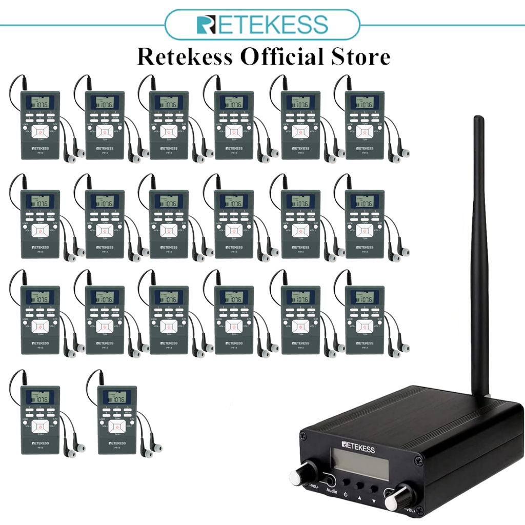 Retekess TR508 เครื่องส่งสัญญาณ FM ระยะไกล 0.5W PR13 เครื่องรับวิทยุ FM ...