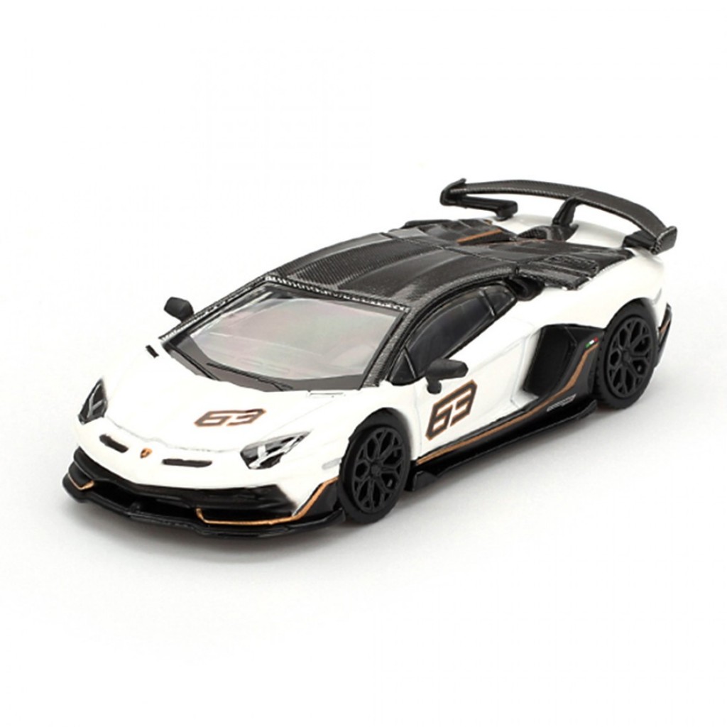 Mini GT 1:64 Lamborghini Aventador SVJ 63 Bianco Asopo #842