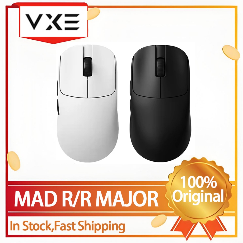 VXE MAD R/R MAJOR เมาส์เล่นเกมไร้สาย dual-mode ไม่มีรูเมาส์ไร้สายตาม ...