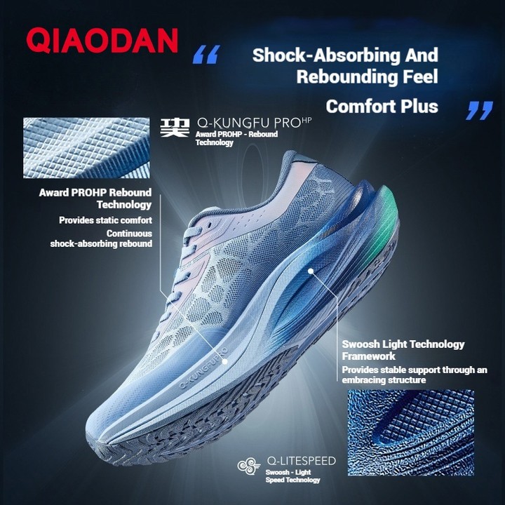 Qiaodan WIDE รองเท้าวิ่งผู้ชายกว้าง Fit Shock Absorption Soft Breathable Arch Support QDB023252292 — รองเท้ากีฬา แบรนด์ Qiaodan ของแท้ 100% เช็คราคาจาก Shopee Lazada thumbnail 3