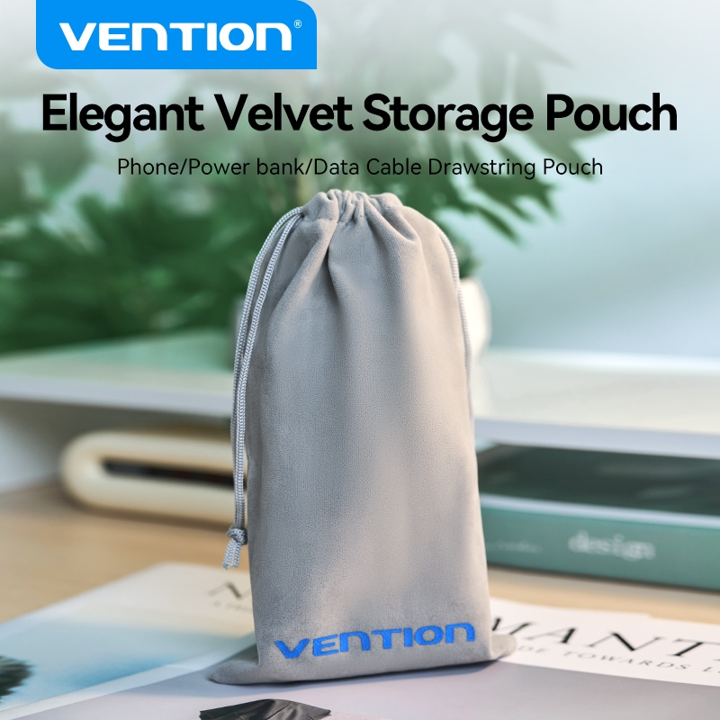 VENTION การระบายอากาศ กระเป๋าเก็บผ้าสักหลาดขนาดเล็ก กระเป๋าเก็บพาวเวอร์แบงค์สําหรับพาวเวอร์แบงค์
