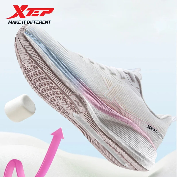 XTEP Kunpeng ผู้หญิงรองเท้าวิ่ง Rebound สนับสนุน Professional Cushioning Shock Absorption รองเท้าผ้าใบรองเท้า — รองเท้ากีฬา แบรนด์ Xtep ของแท้ 100% เช็คราคาจาก Shopee Lazada - รูปที่ 1