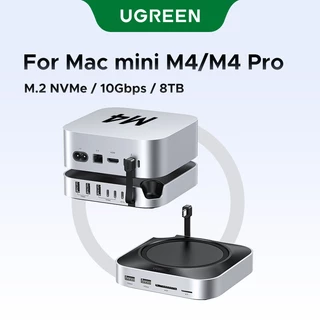 UGREEN USB HUB Docking Station สําหรับ Mac Mini M4 M4 Pro M.2 NVMe SSD 8TB สูงสุด 10Gbps พอร์ต USB-…