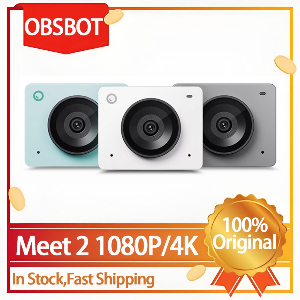 OBSBOT Tiny SE 1080P 100FPS Webcam für PC, AI Tracking PTZ Streaming
