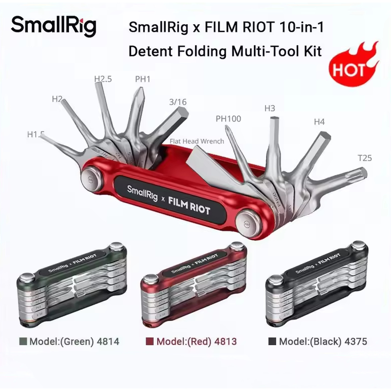 SmallRig x FILM RIOT 10-in-1 Detent พับ Multi-Tool Kit, Universal DSLR ...
