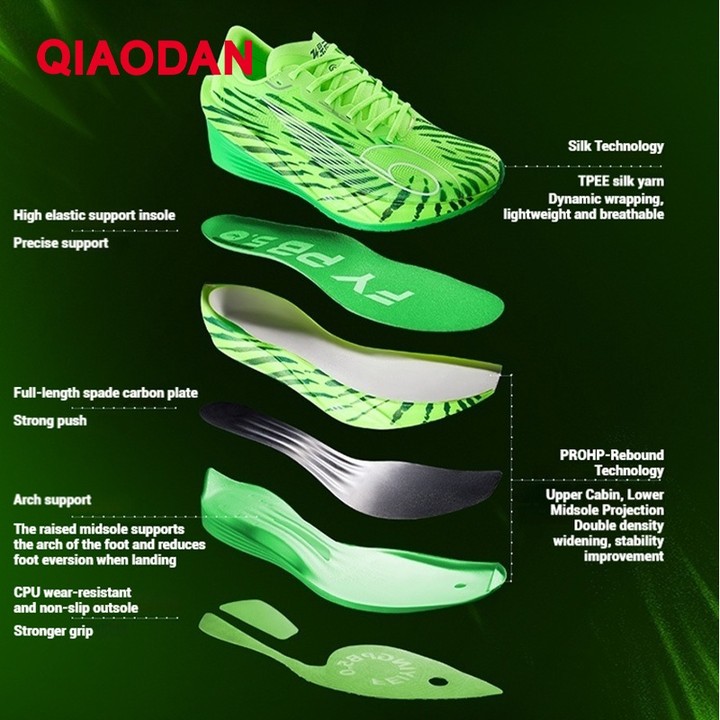 Qiaodan Feiying PB 5.0 รองเท้าวิ่งผู้หญิง Marathon Racing แผ่นคาร์บอน Rebound Stable QDB022252299 — รองเท้ากีฬา แบรนด์ Qiaodan ของแท้ 100% เช็คราคาจาก Shopee Lazada thumbnail 4