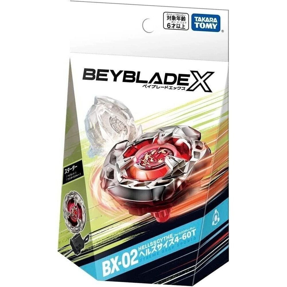 Takara Tomy BEYBLADE X BX-02 Starter Hell’s Scythe 4-60T