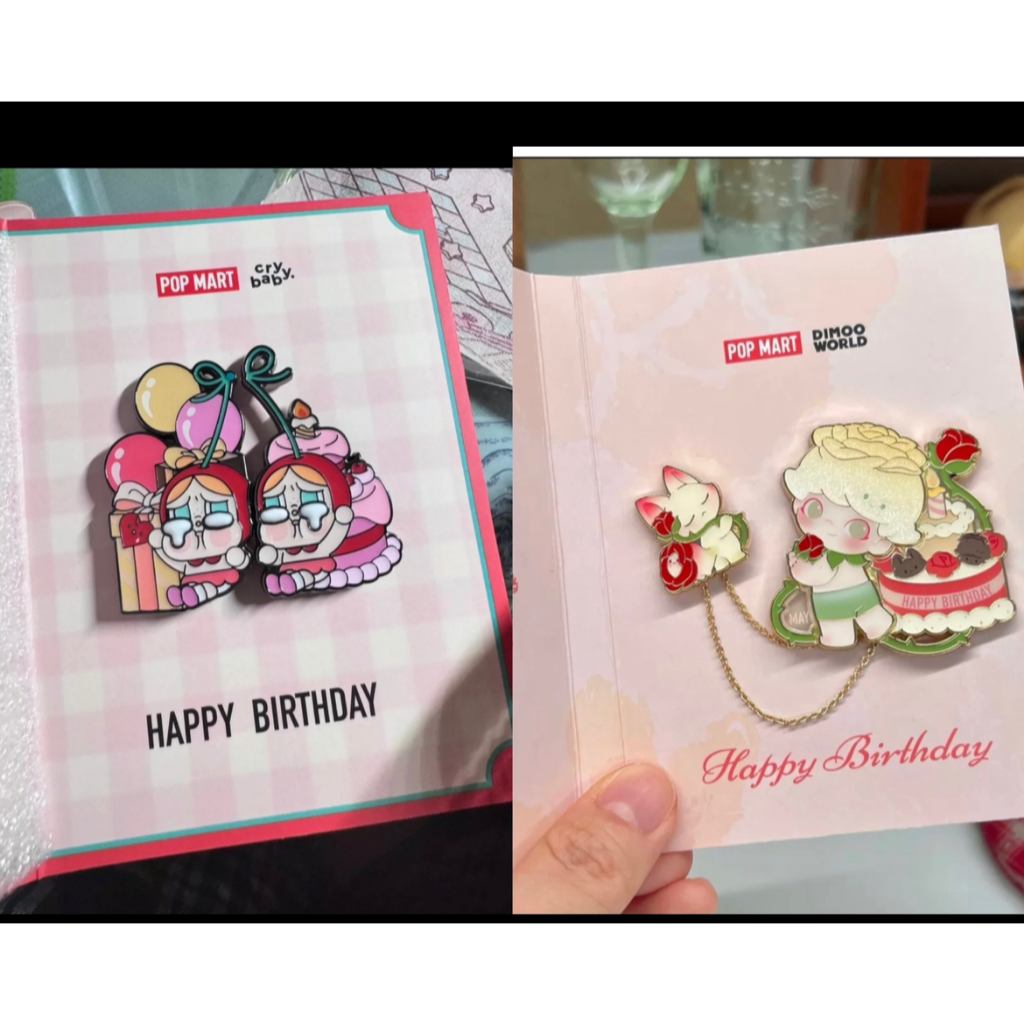 Birthday badge MOLLY CRYBABY SKULLPANDA DIMOO ป้ายวันเกิด ป้ายเด็ก ...