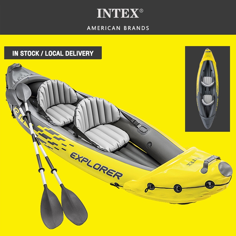 [ใหม่] INTEX68307 Explorer Double Inflatable Kayak Deluxe Accessories ...