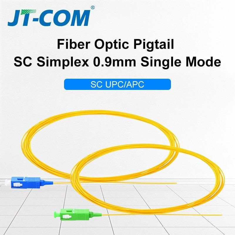 JT-COM 10PCS ไฟเบอร์ออปติก Pigtail SC APC/UPC Simplex 0.9 มม.9/125 ...