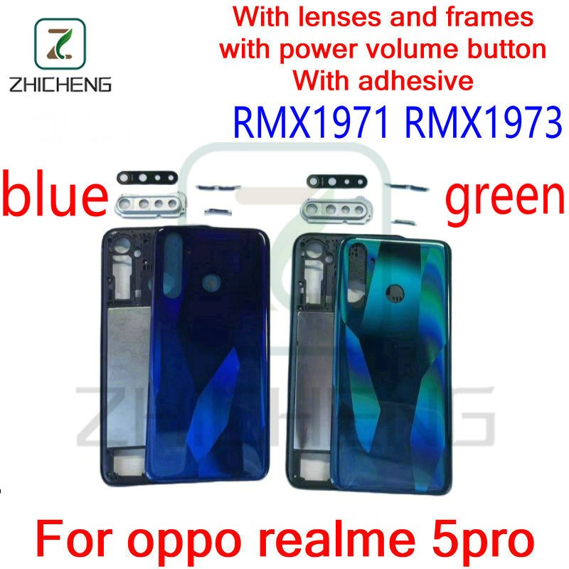 สําหรับ oppo realme 5pro RMX1971 RMX1973 ใหม่ฝาหลังแบตเตอรี่ประตู ...