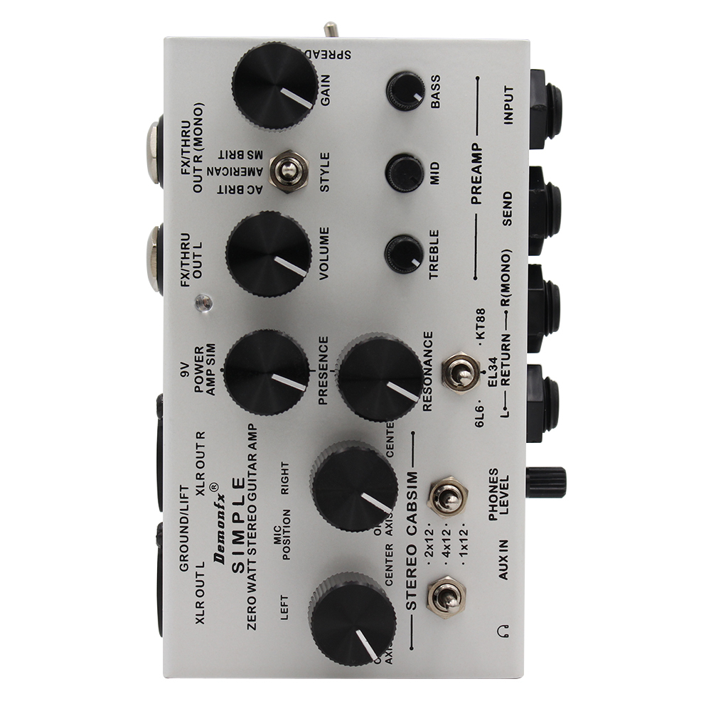 Demonfx SIMPLE DI Box Effect Pedal Preamp Simulator Pedal,Power Amp Sim ...