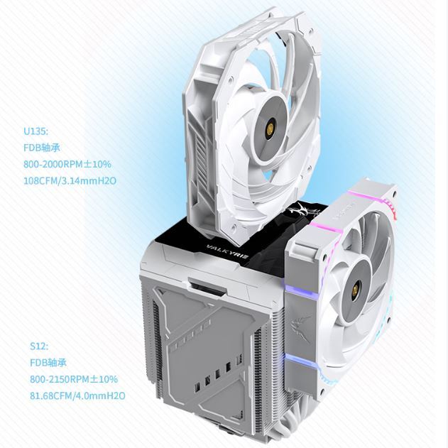 VALKYRIE DX140 CPU air cooler dual towers พัดลมคู่ 8 ท่อความร้อน