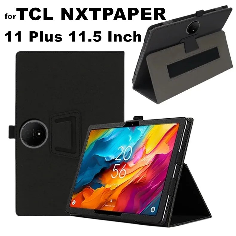 INSOLKIDON Compatible With TCL NXTPAPER 11 Plus 11.5" Tablet Case, Full Coverage Ultra Slim PU Leather Protective Case Foldable Stand Cover Protective