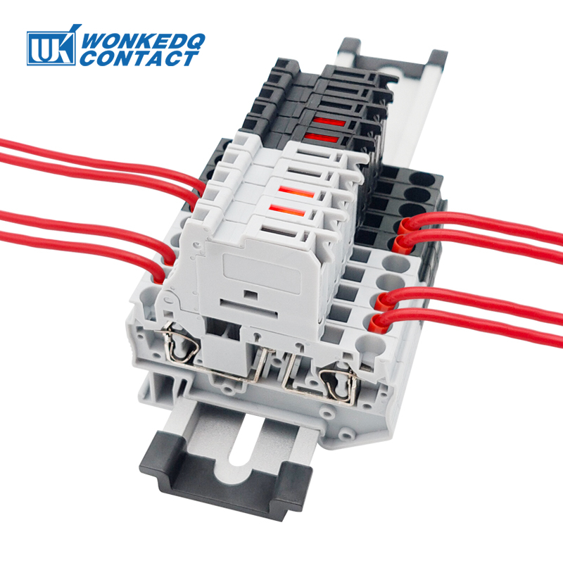 ST4-HESI ฟิวส์ Din Rail Terminal Block Spring-cage Connector 24 V/220 V ...