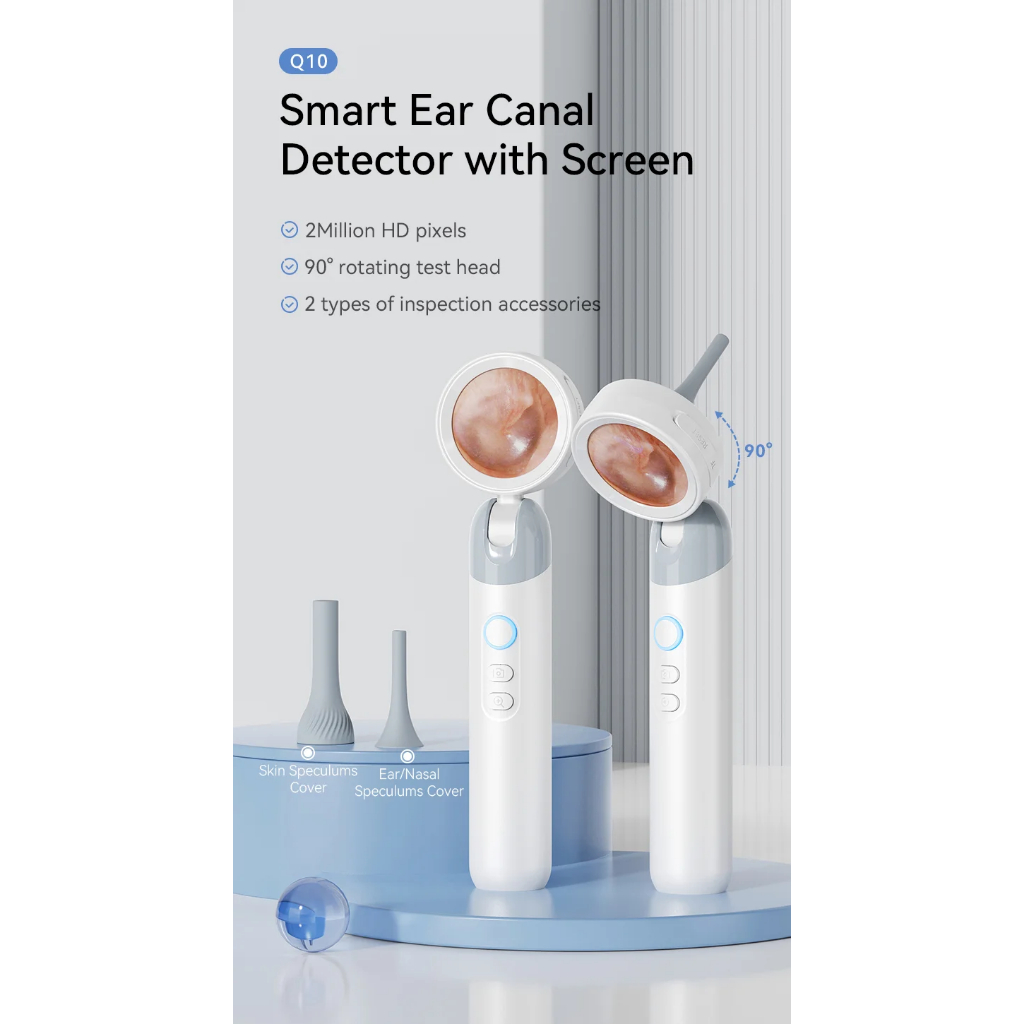 3.2MM Visual Ear Otoscope 1.38x หน้าจอ IPS ไร้สาย Endoscope 1080P HD ...