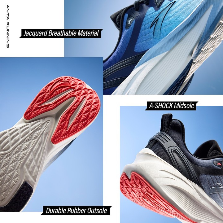 Anta Men Stinger 5 รองเท้าวิ่ง Shock Absorption Rebound Stable กีฬารองเท้าผ้าใบ 912525572เอฟ — รองเท้ากีฬา แบรนด์ Anta ของแท้ 100% เช็คราคาจาก Shopee Lazada thumbnail 2