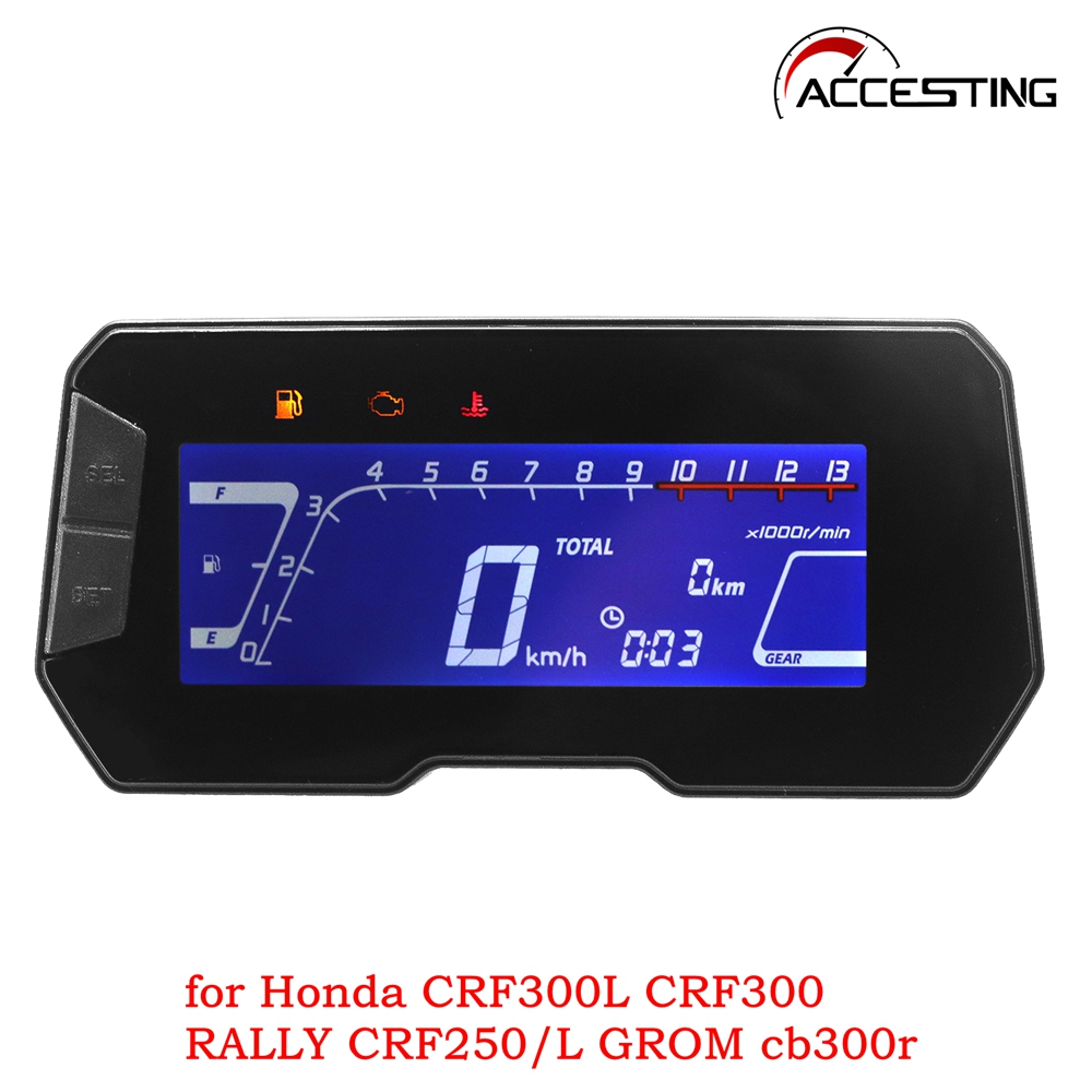 ใหม่ปรับรถจักรยานยนต์ดิจิตอล speedometer เครื่องวัดระยะทาง RPM LED ...