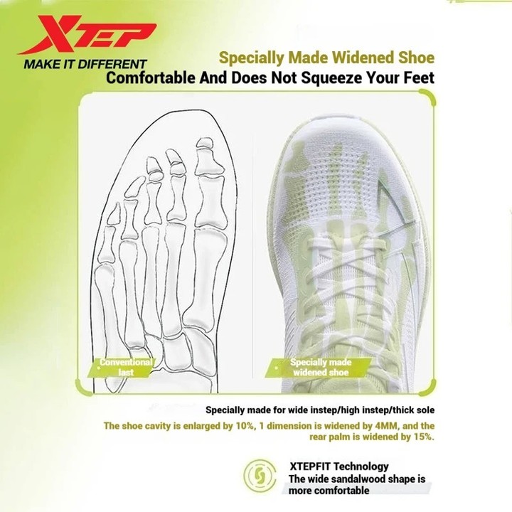 XTEP 2000KM PLUS รองเท้าวิ่งผู้หญิง Rebound Support Professional Cushioning Shock Absorption แผ่นไนลอน — รองเท้ากีฬา แบรนด์ Xtep ของแท้ 100% เช็คราคาจาก Shopee Lazada thumbnail 3