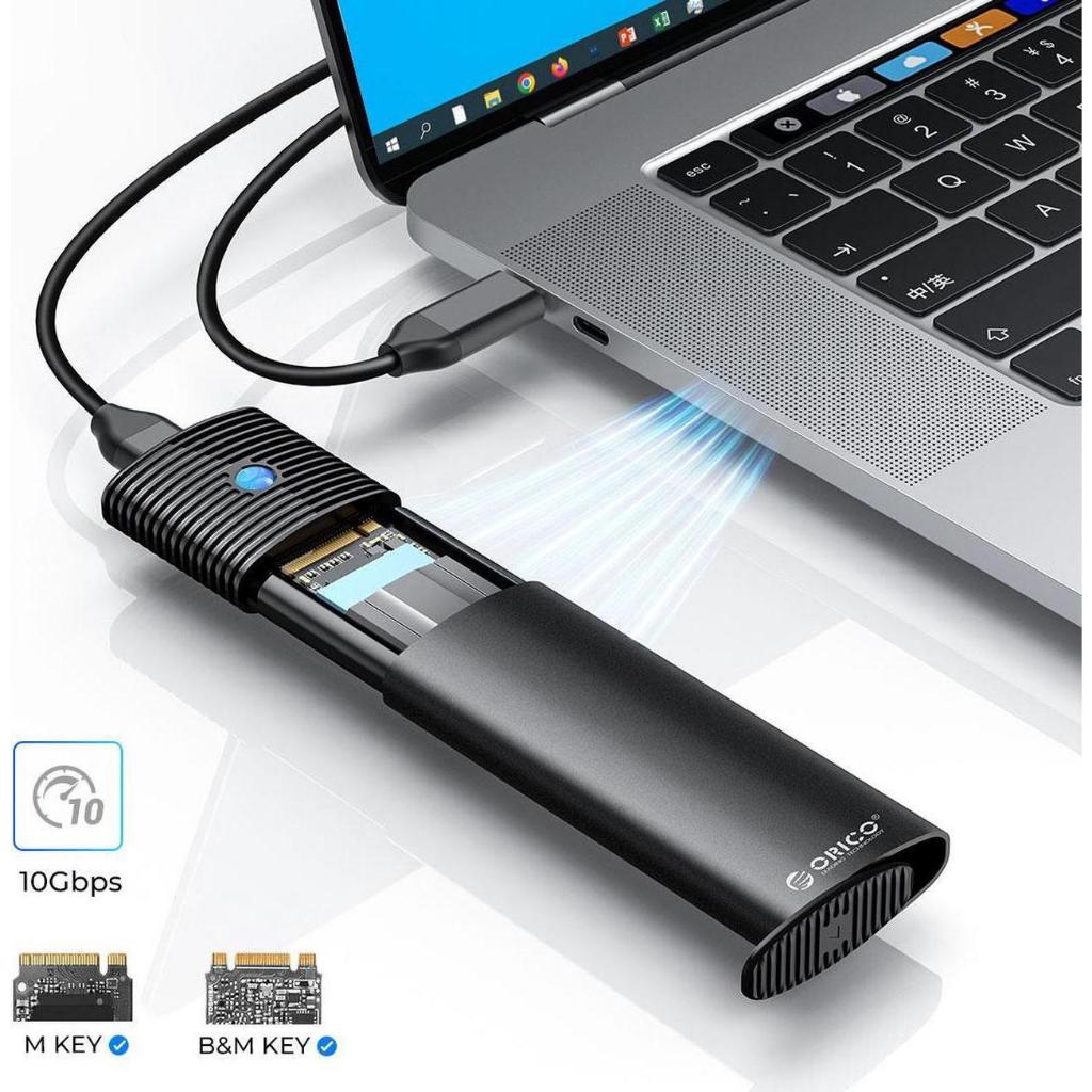 M.2 NVMe SSD Enclosure เครื่องมือฟรี 10Gbps USB C อะแดปเตอร์ USB 3.2 M ...
