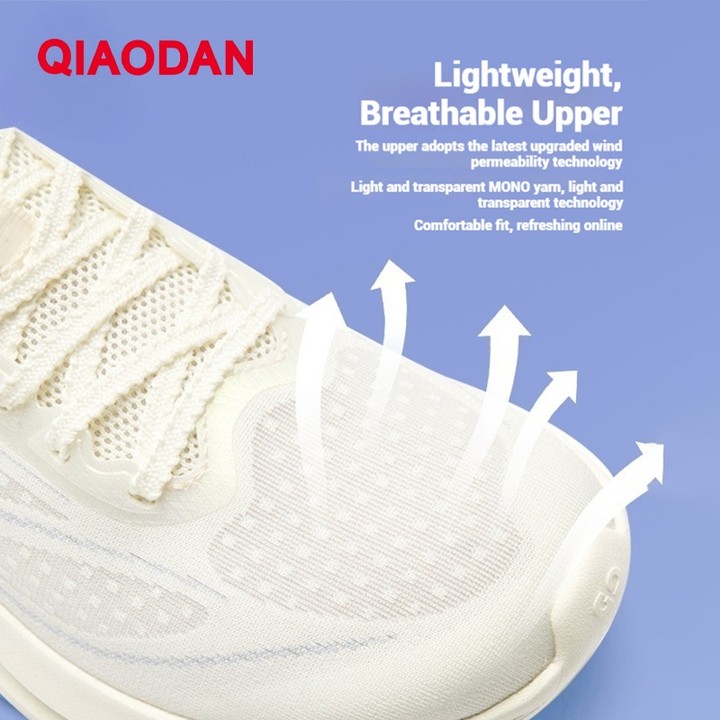 Qiaodan Light 5.0 LITE รองเท้าวิ่งผู้หญิง Breathable น้ําหนักเบาตาข่าย Shock Absorbing QXB022252212ร — รองเท้ากีฬา แบรนด์ Qiaodan ของแท้ 100% เช็คราคาจาก Shopee Lazada thumbnail 5