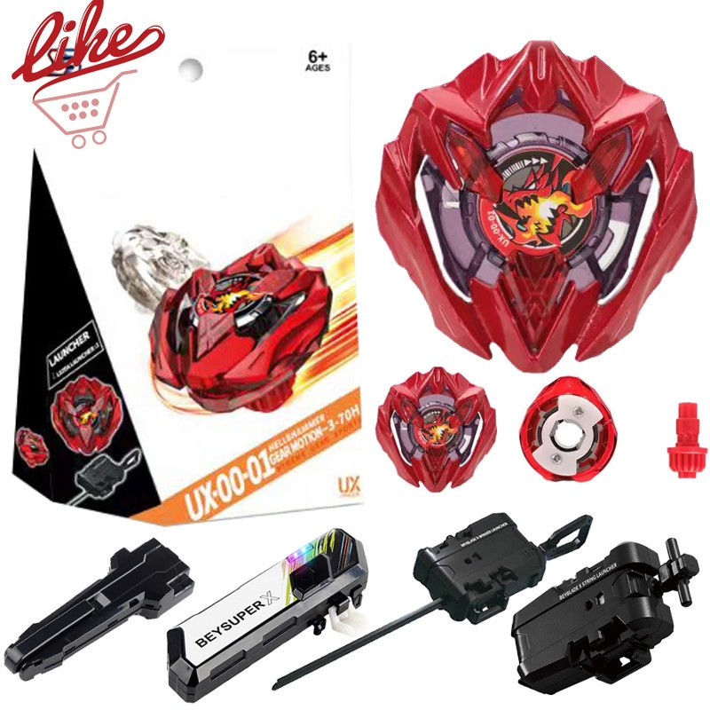 Bey X UX-01 Dran Buster สีแดง Bey Xtreme พร้อม Launcher Led Grip ชุด ...