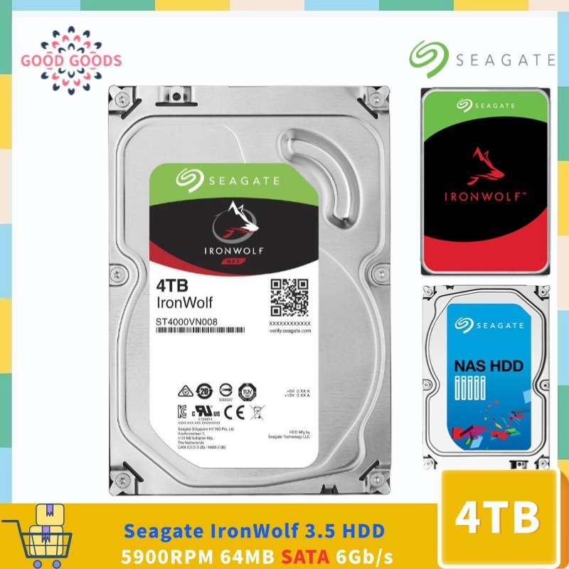 SEAGATE IronWolf ST4000VN008 * 3 セット Amazon | HDD For Ironwolf 4TB 3.5